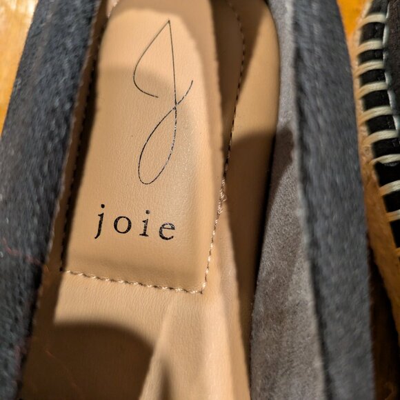Joie Cara Platform Memory Foam Espadrilles in Black and Tan. - Picture 3 of 5